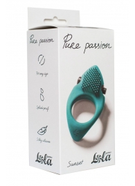 Зеленое эрекционное виброкольцо Pure Passion Sunset - Lola Games - в Реутове купить с доставкой