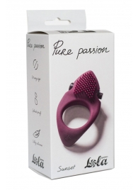 Бордовое эрекционное виброкольцо Pure Passion Sunset - Lola Games - в Реутове купить с доставкой
