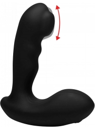 Черный стимулятор простаты Alpha-Pro 7X P-Milker Silicone Prostate Stimulator with Milking Bead - XR Brands - в Реутове купить с доставкой