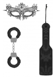 Черный игровой набор Introductory Bondage Kit №4 - Shots Media BV - купить с доставкой в Реутове