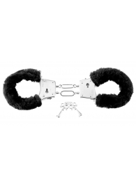 Меховые чёрные наручники Beginner s Furry Cuffs - Pipedream - купить с доставкой в Реутове