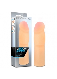 Телесная насадка-удлинитель на пенис PERFORMANCE 1.5INCH COCK XTENDER - 16 см. - Blush Novelties - в Реутове купить с доставкой