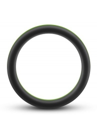 Черно-зеленое эрекционное кольцо Silicone Go Pro Cock Ring - Blush Novelties - в Реутове купить с доставкой