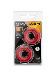 Набор из 2 красных фигурных эрекционных колец NUTZ - Blush Novelties - в Реутове купить с доставкой