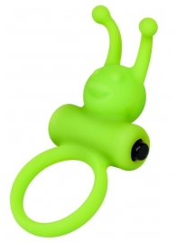 Зеленое эрекционное виброкольцо на пенис Cock Ring - A-toys - в Реутове купить с доставкой