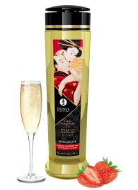 Массажное масло с ароматом клубники и шампанского Romance - 240 мл. - Shunga - купить с доставкой в Реутове