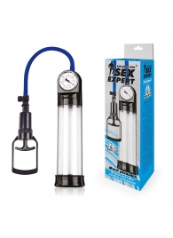 Прозрачная вакуумная помпа Sex Expert с манометром - Sex Expert - в Реутове купить с доставкой