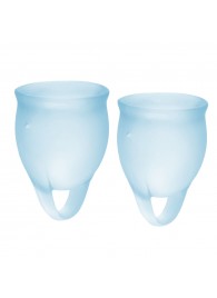 Набор голубых менструальных чаш Feel confident Menstrual Cup - Satisfyer - купить с доставкой в Реутове