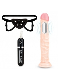 Регулируемые трусики с вибрирующей насадкой - 21 см. - Lux Fetish - купить с доставкой в Реутове