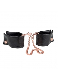 Черные мягкие наручники Entice French Cuffs с цепью - California Exotic Novelties - купить с доставкой в Реутове