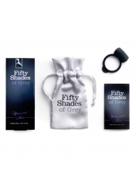 Темно-серое эрекционное кольцо Vibrating Love Ring с вибрацией - Fifty Shades of Grey - в Реутове купить с доставкой