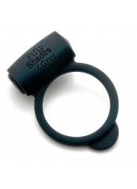 Темно-серое эрекционное кольцо Vibrating Love Ring с вибрацией - Fifty Shades of Grey - в Реутове купить с доставкой