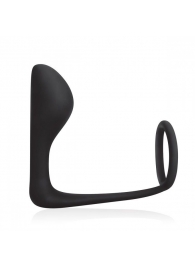 Стимулятор простаты с фиксацией эрекционным кольцом Prostate Gear - BlueLine - в Реутове купить с доставкой
