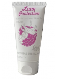 Лубрикант на водной основе с ароматом малины Love Protection Raspberry - 50 мл. - Lola Games - купить с доставкой в Реутове