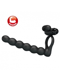 Черная насадка для двойной стимуляции Hercules Penis Sheath III - 15,3 см. - Baile - купить с доставкой в Реутове
