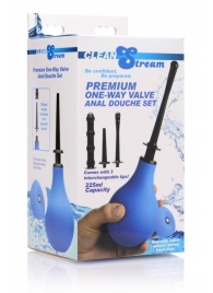 Анальный душ с 3 насадками Premium One-way Valve Anal Douche Set - XR Brands - купить с доставкой в Реутове