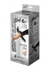 Пояс-трусики с насадкой Glamour - 17 см. - LOVETOY (А-Полимер) - купить с доставкой в Реутове
