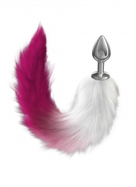 Серебристая анальная пробка с розовым хвостом Galaxy - Lola Games - купить с доставкой в Реутове