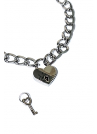 Серебристый ошейник Embrace с ключиком - Lola Games - купить с доставкой в Реутове