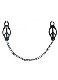 Зажимы на соски Darkside с цепочкой - Lola Games - купить с доставкой в Реутове