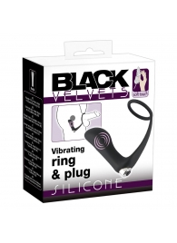 Черное эрекционное кольцо с анальной вибропробкой Vibrating Ring   Plug - Orion - в Реутове купить с доставкой