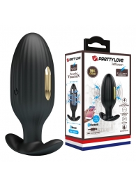 Черная анальная вибропробка с электростимуляцией Jefferson - 9,2 см. - Baile - купить с доставкой в Реутове