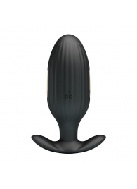 Черная анальная вибропробка с электростимуляцией Jefferson - 9,2 см. - Baile - купить с доставкой в Реутове