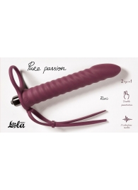 Бордовая вибронасадка для двойного проникновения Rori - 17 см. - Lola Games - купить с доставкой в Реутове