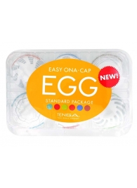 Набор из 6 мастурбаторов Tenga EGG Easy Beat с различным рельефом - Tenga - в Реутове купить с доставкой