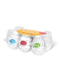 Набор из 6 мастурбаторов Tenga EGG Easy Beat с различным рельефом - Tenga - в Реутове купить с доставкой