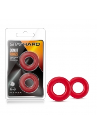 Набор из 2 красных эрекционных колец Stay Hard Donut Rings - Blush Novelties - в Реутове купить с доставкой