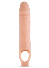 Телесный реалистичный фаллоудлинитель 10 Inch Silicone Cock Sheath Penis Extender - 25,4 см. - Blush Novelties - в Реутове купить с доставкой
