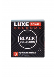 Черные презервативы LUXE Royal Black Collection - 3 шт. - Luxe - купить с доставкой в Реутове