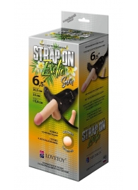 Пояс-трусики с 2 насадками Exotic-Sara - 16,5 см. - LOVETOY (А-Полимер) - купить с доставкой в Реутове
