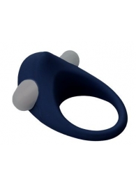 Гладкое синее эрекционное виброкольцо STIMU RING - Dream Toys - в Реутове купить с доставкой