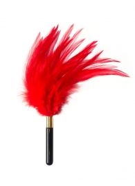 Красный перьевой тиклер Plume - 23 см. - Lola Lingerie - купить с доставкой в Реутове