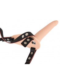 Телесный поясной страпон с вибрацией Vibrating Strap-On - 15,7 см. - Orion - купить с доставкой в Реутове