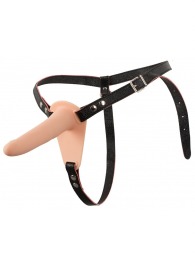 Телесный поясной страпон с вибрацией Vibrating Strap-On - 15,7 см. - Orion - купить с доставкой в Реутове