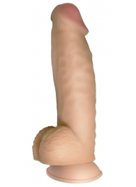 Телесный реалистичный фаллоимитатор на черных трусиках Real Big Strap-On - 34,5 см. - LOVETOY (А-Полимер) - купить с доставкой в Реутове