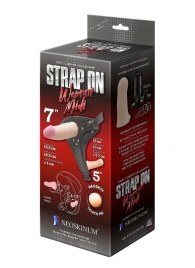Реалистичный страпон Woman Midi с вагинальной пробкой - 19 см. - LOVETOY (А-Полимер) - купить с доставкой в Реутове