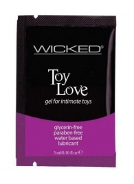 Лубрикант на водной основе для использования с игрушками WICKED Toy Love - 3 мл. - Wicked - купить с доставкой в Реутове