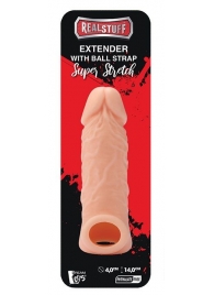 Телесная насадка EXTENDER WITH BALL STRAP 5.5 - 14 см. - Dream Toys - в Реутове купить с доставкой