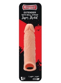 Телесная насадка EXTENDER WITH BALL STRAP 6.5 - 17 см. - Dream Toys - в Реутове купить с доставкой