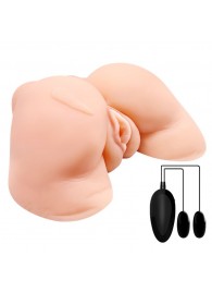 Телесная вибровагина Julie с 2 рабочими отверстиями - Baile - в Реутове купить с доставкой