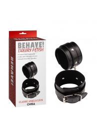 Черные оковы Classic Ankle Cuffs - Chisa - купить с доставкой в Реутове