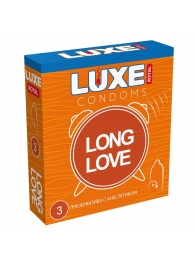 Презервативы с продлевающим эффектом LUXE Royal Long Love - 3 шт. - Luxe - купить с доставкой в Реутове