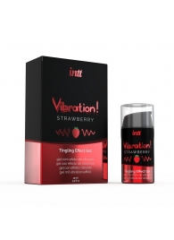 Жидкий интимный гель с эффектом вибрации Vibration! Strawberry - 15 мл. - INTT - купить с доставкой в Реутове
