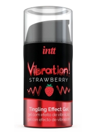 Жидкий интимный гель с эффектом вибрации Vibration! Strawberry - 15 мл. - INTT - купить с доставкой в Реутове