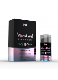 Жидкий интимный гель с эффектом вибрации Vibration! Bubble Gum - 15 мл. - INTT - купить с доставкой в Реутове