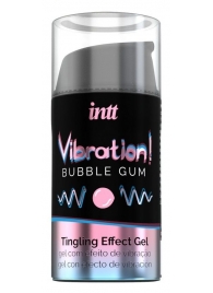 Жидкий интимный гель с эффектом вибрации Vibration! Bubble Gum - 15 мл. - INTT - купить с доставкой в Реутове